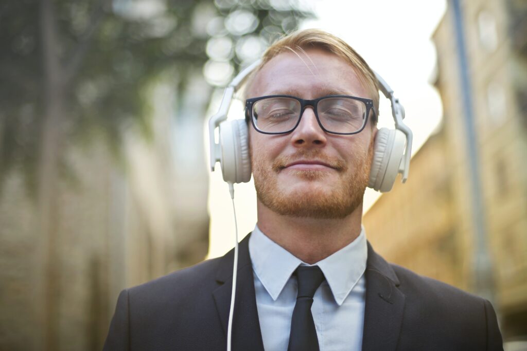 A man with headphone - Office gift ideas for men