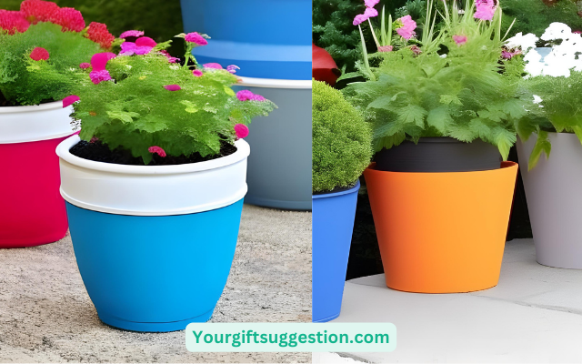 Painted plant pots - DIY Coworker Gift Ideas